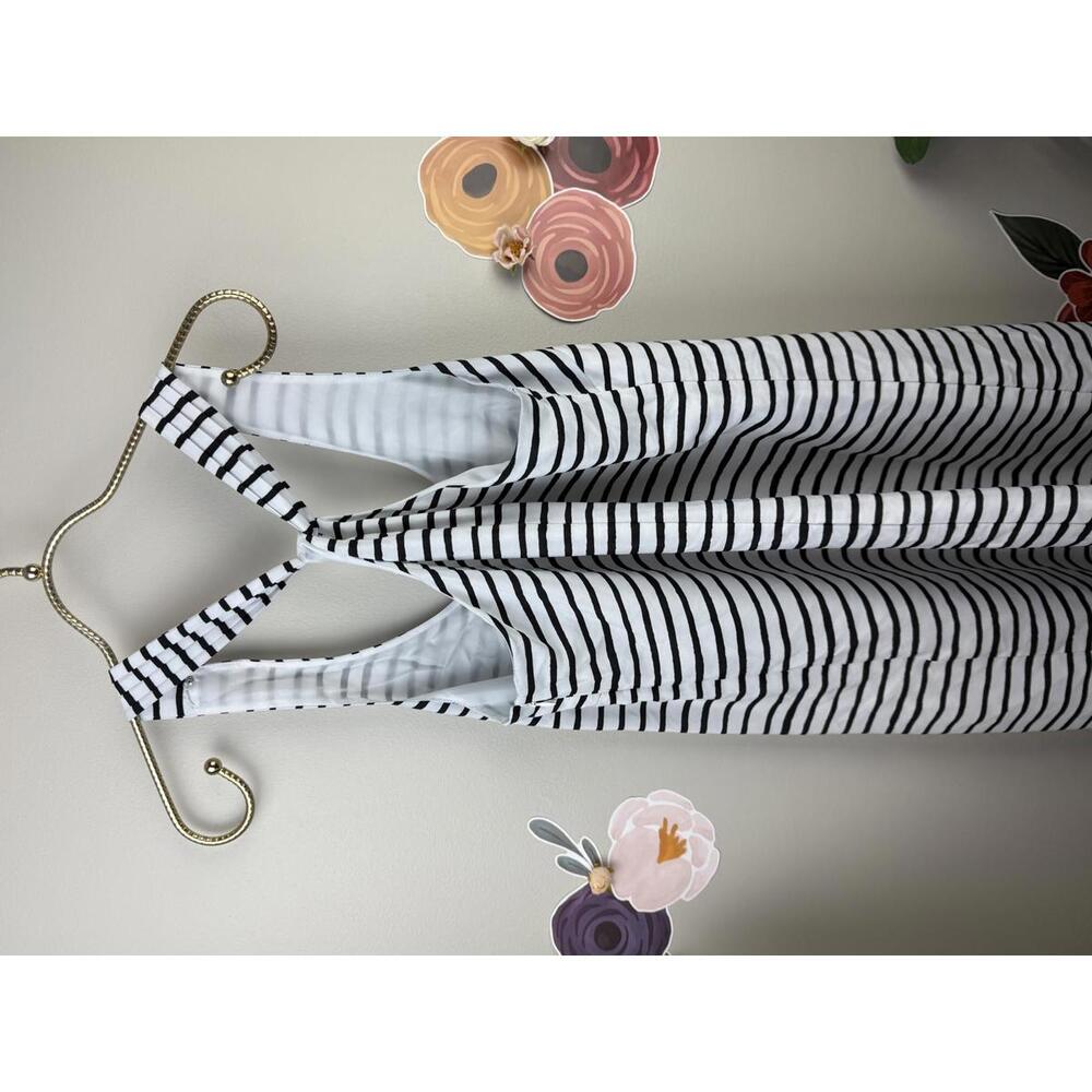 J.Crew Factory White and Black Striped Sleeveless Athletic Dress - Size - 4 - Picture 2 of 5